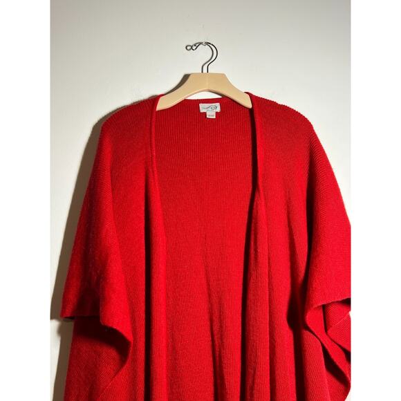 The Winding Road EUC Cherry Red Alpaca/Wool Long Wrap Shawl Scarf One Size Peru - Picture 2 of 5